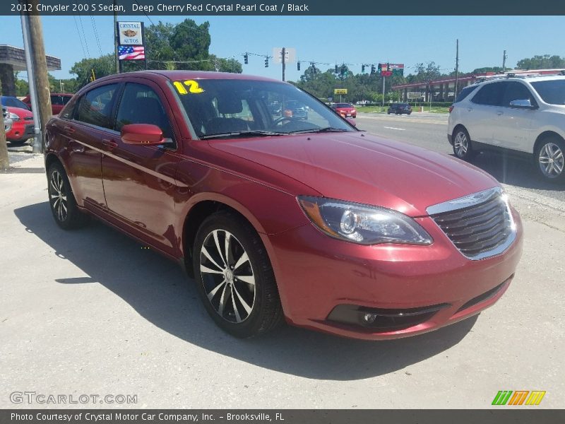 Deep Cherry Red Crystal Pearl Coat / Black 2012 Chrysler 200 S Sedan