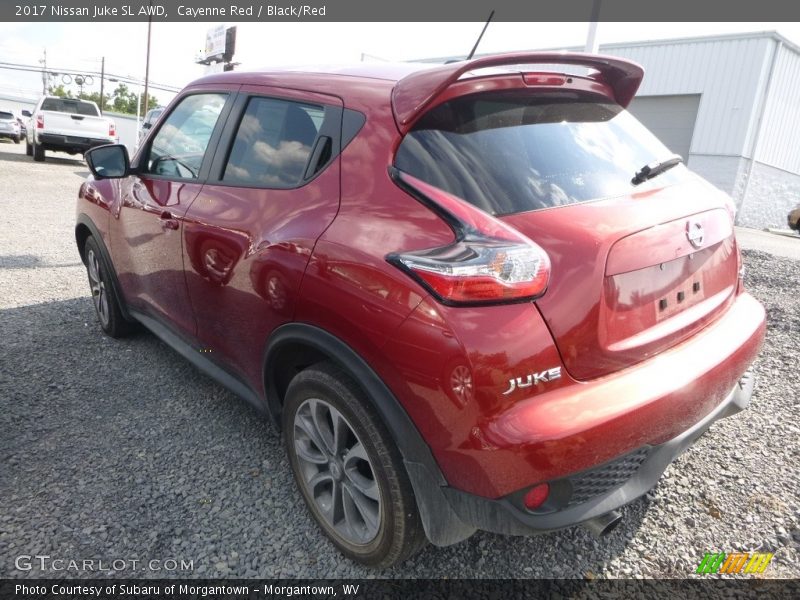 Cayenne Red / Black/Red 2017 Nissan Juke SL AWD