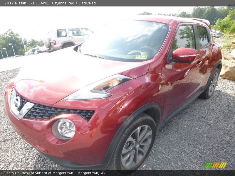 Cayenne Red / Black/Red 2017 Nissan Juke SL AWD