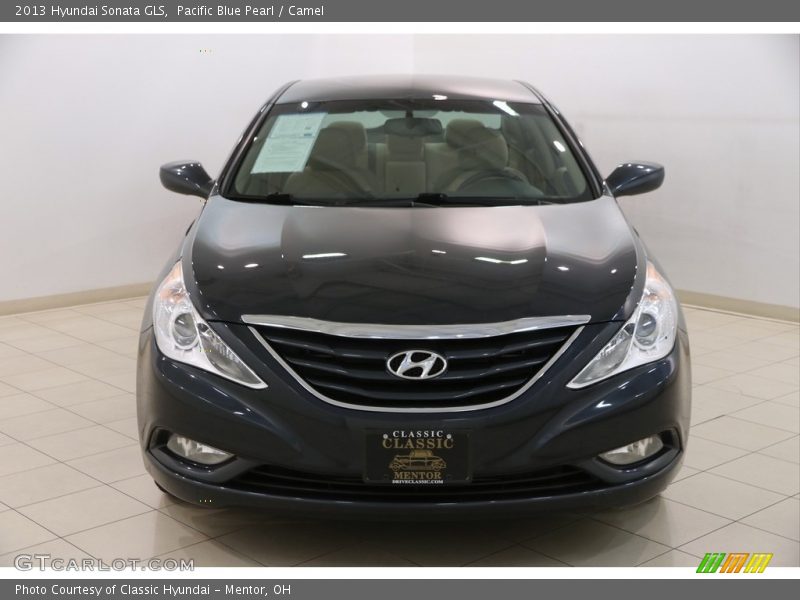 Pacific Blue Pearl / Camel 2013 Hyundai Sonata GLS