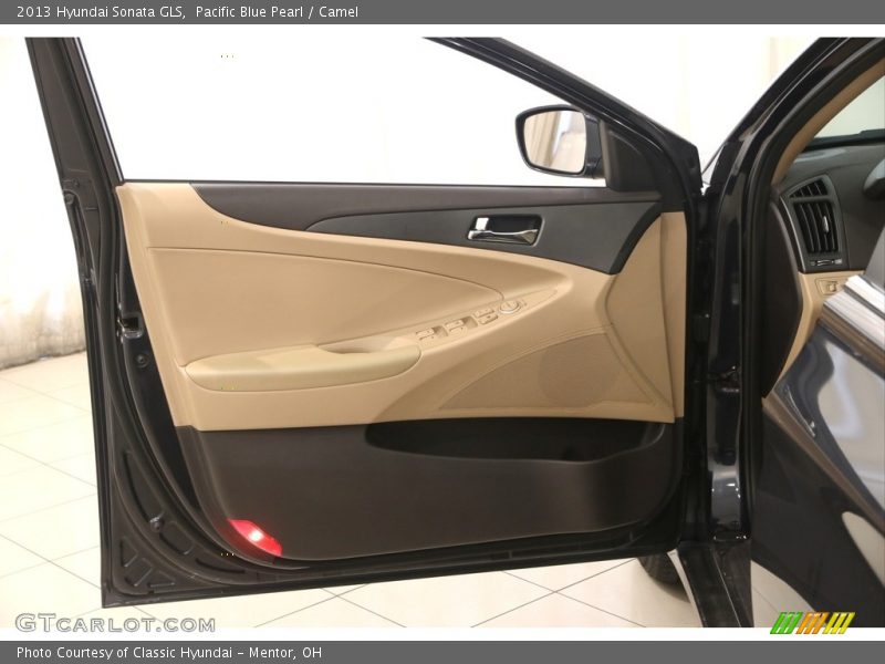 Pacific Blue Pearl / Camel 2013 Hyundai Sonata GLS