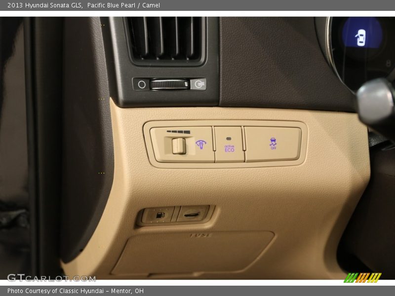 Pacific Blue Pearl / Camel 2013 Hyundai Sonata GLS
