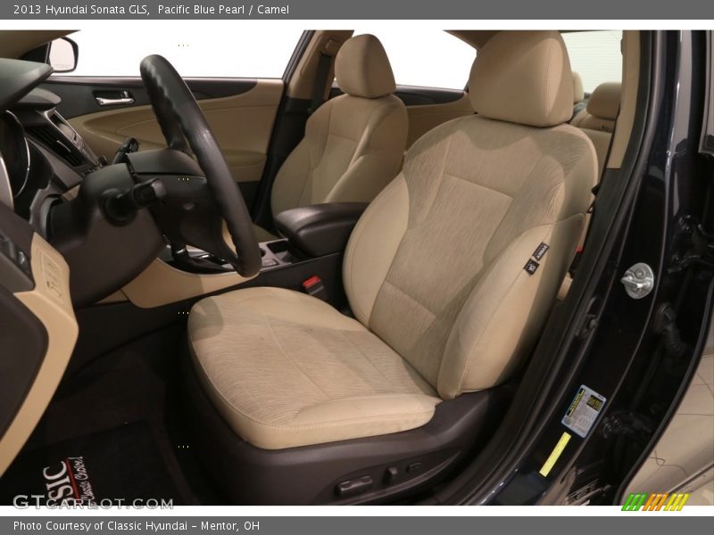 Pacific Blue Pearl / Camel 2013 Hyundai Sonata GLS