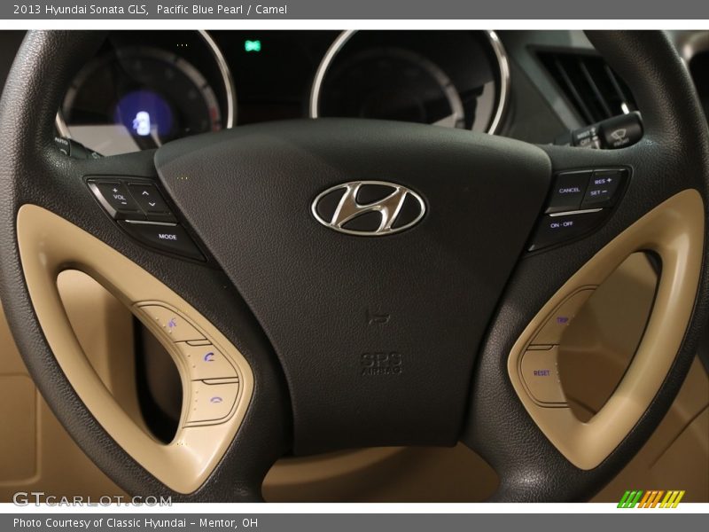 Pacific Blue Pearl / Camel 2013 Hyundai Sonata GLS