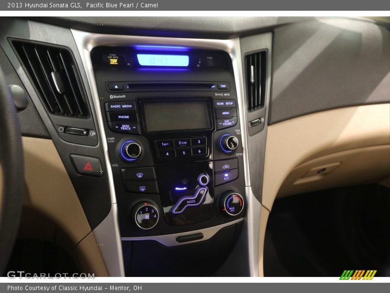 Pacific Blue Pearl / Camel 2013 Hyundai Sonata GLS