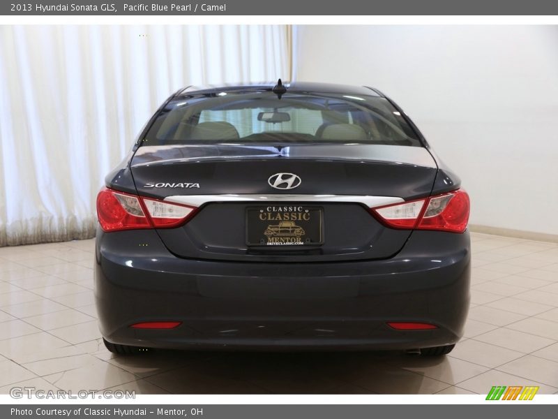 Pacific Blue Pearl / Camel 2013 Hyundai Sonata GLS
