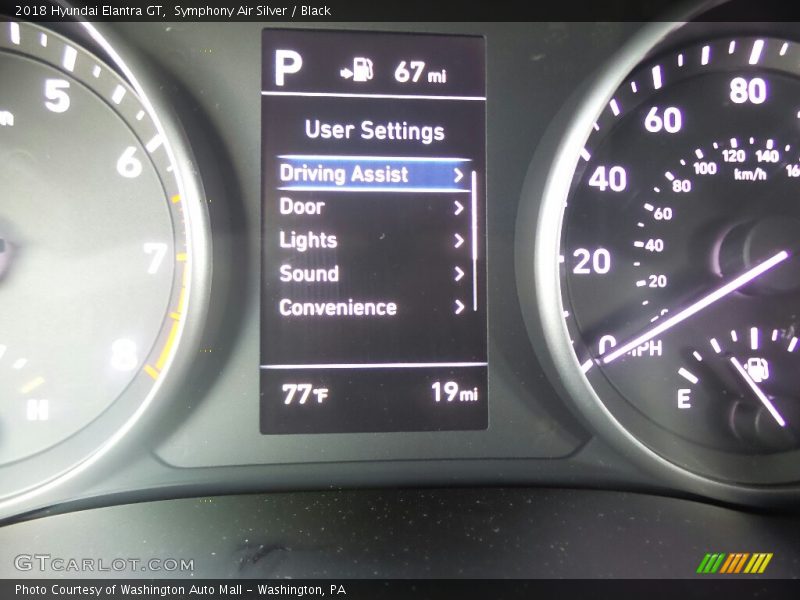 Symphony Air Silver / Black 2018 Hyundai Elantra GT