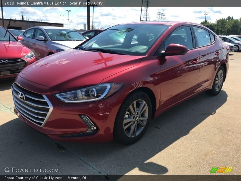 Scarlet Red / Gray 2018 Hyundai Elantra Value Edition