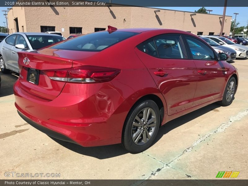 Scarlet Red / Gray 2018 Hyundai Elantra Value Edition