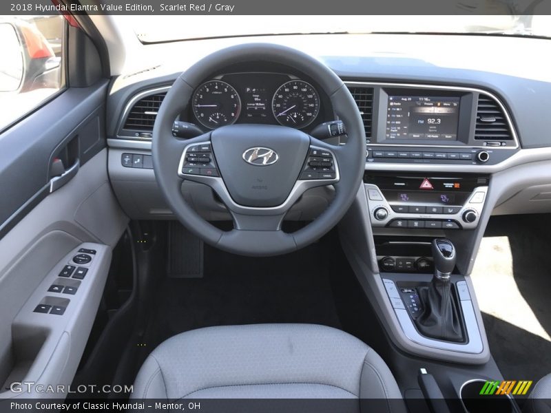 Scarlet Red / Gray 2018 Hyundai Elantra Value Edition