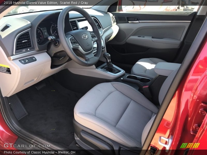 Scarlet Red / Gray 2018 Hyundai Elantra Value Edition