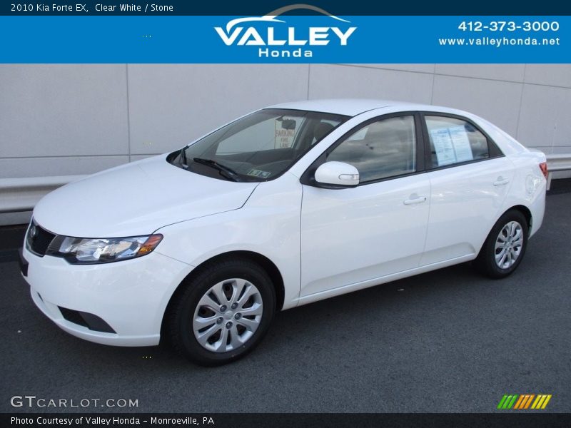 Clear White / Stone 2010 Kia Forte EX