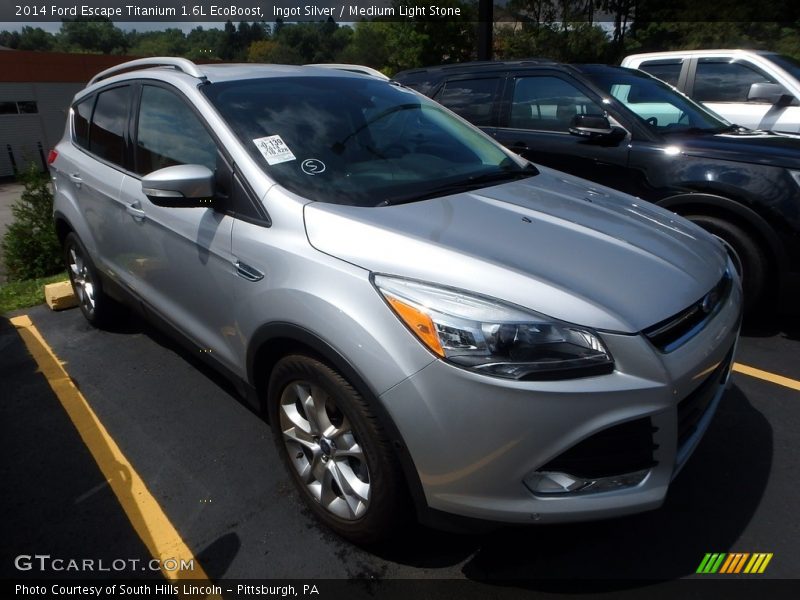 Ingot Silver / Medium Light Stone 2014 Ford Escape Titanium 1.6L EcoBoost