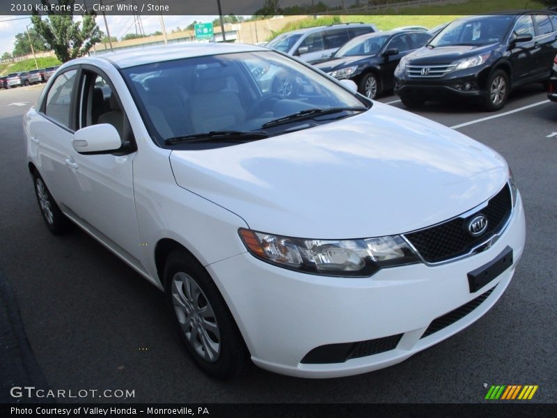 Clear White / Stone 2010 Kia Forte EX