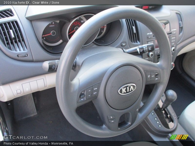 Clear White / Stone 2010 Kia Forte EX