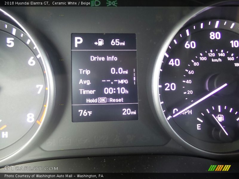 Ceramic White / Beige 2018 Hyundai Elantra GT