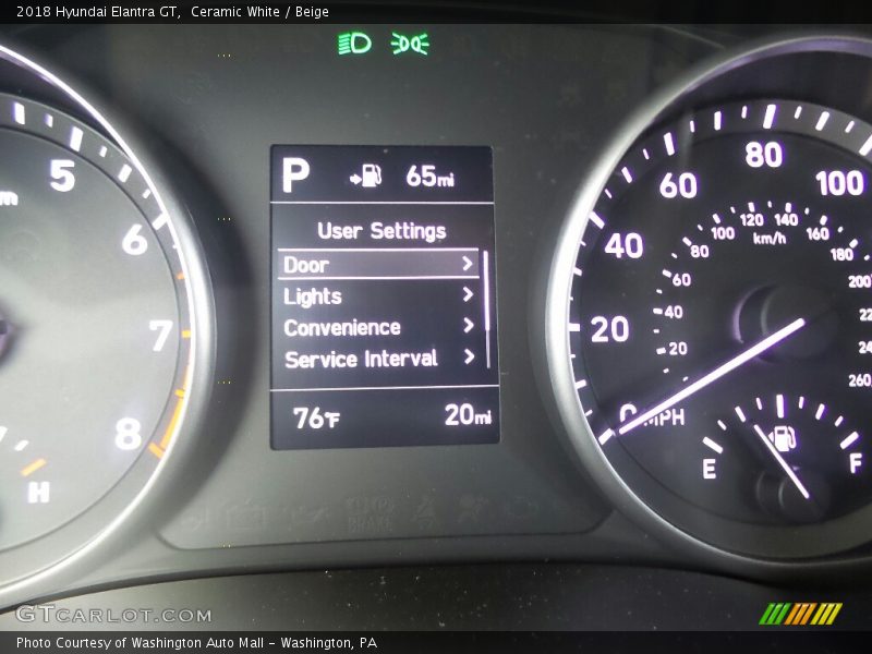 Ceramic White / Beige 2018 Hyundai Elantra GT