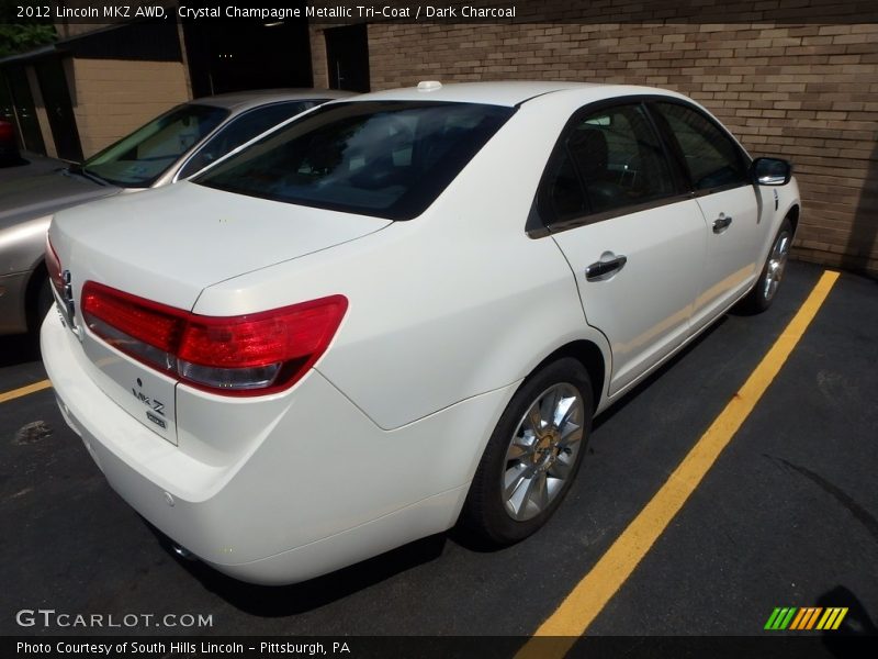 Crystal Champagne Metallic Tri-Coat / Dark Charcoal 2012 Lincoln MKZ AWD