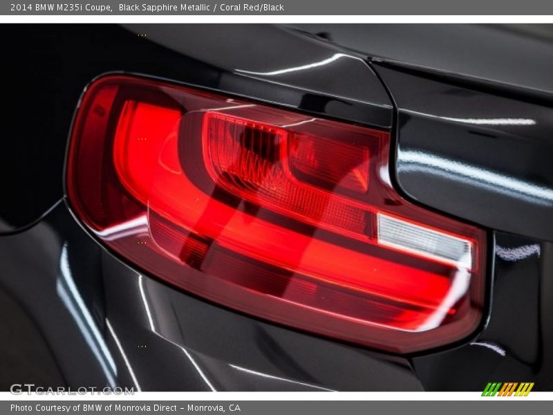 Black Sapphire Metallic / Coral Red/Black 2014 BMW M235i Coupe