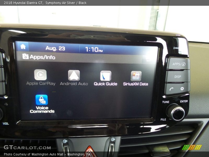 Symphony Air Silver / Black 2018 Hyundai Elantra GT