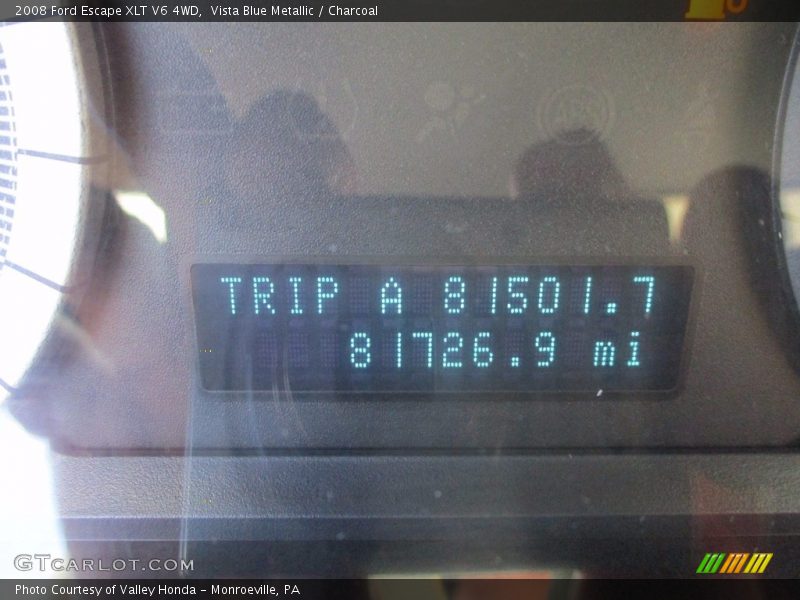Vista Blue Metallic / Charcoal 2008 Ford Escape XLT V6 4WD