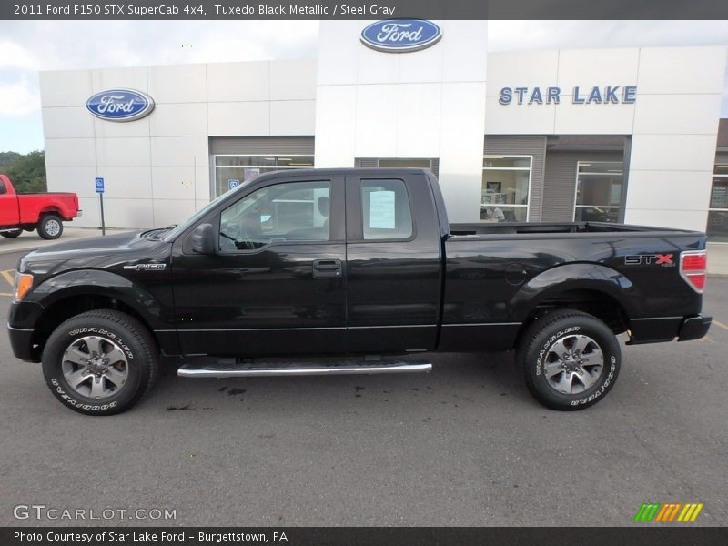 Tuxedo Black Metallic / Steel Gray 2011 Ford F150 STX SuperCab 4x4