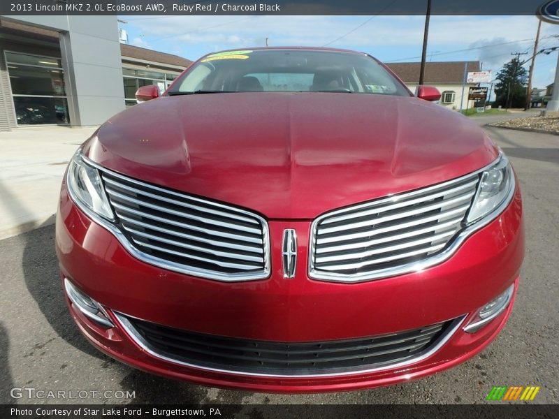 Ruby Red / Charcoal Black 2013 Lincoln MKZ 2.0L EcoBoost AWD