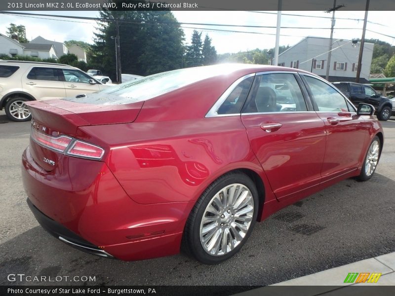 Ruby Red / Charcoal Black 2013 Lincoln MKZ 2.0L EcoBoost AWD