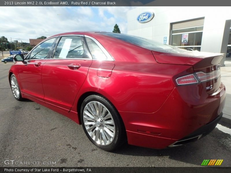 Ruby Red / Charcoal Black 2013 Lincoln MKZ 2.0L EcoBoost AWD