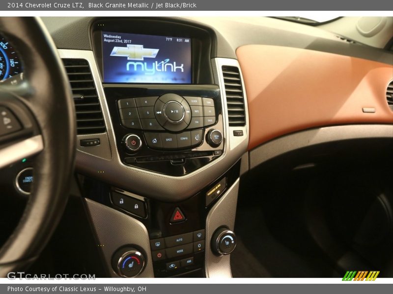 Black Granite Metallic / Jet Black/Brick 2014 Chevrolet Cruze LTZ