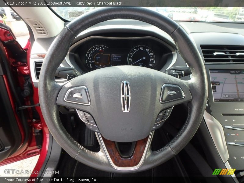 Ruby Red / Charcoal Black 2013 Lincoln MKZ 2.0L EcoBoost AWD