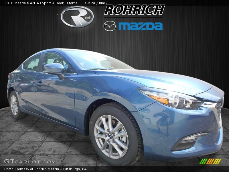Eternal Blue Mica / Black 2018 Mazda MAZDA3 Sport 4 Door