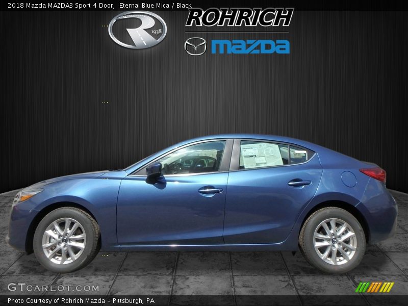Eternal Blue Mica / Black 2018 Mazda MAZDA3 Sport 4 Door