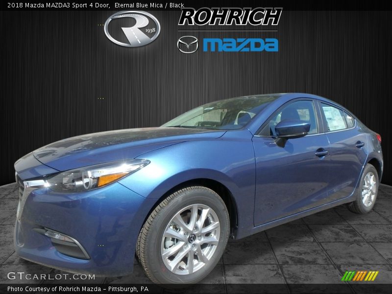 Eternal Blue Mica / Black 2018 Mazda MAZDA3 Sport 4 Door
