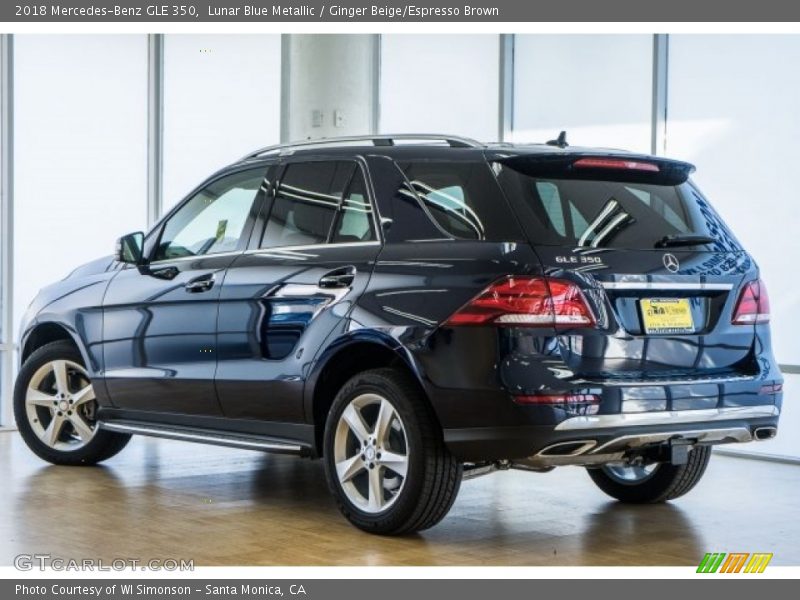 Lunar Blue Metallic / Ginger Beige/Espresso Brown 2018 Mercedes-Benz GLE 350