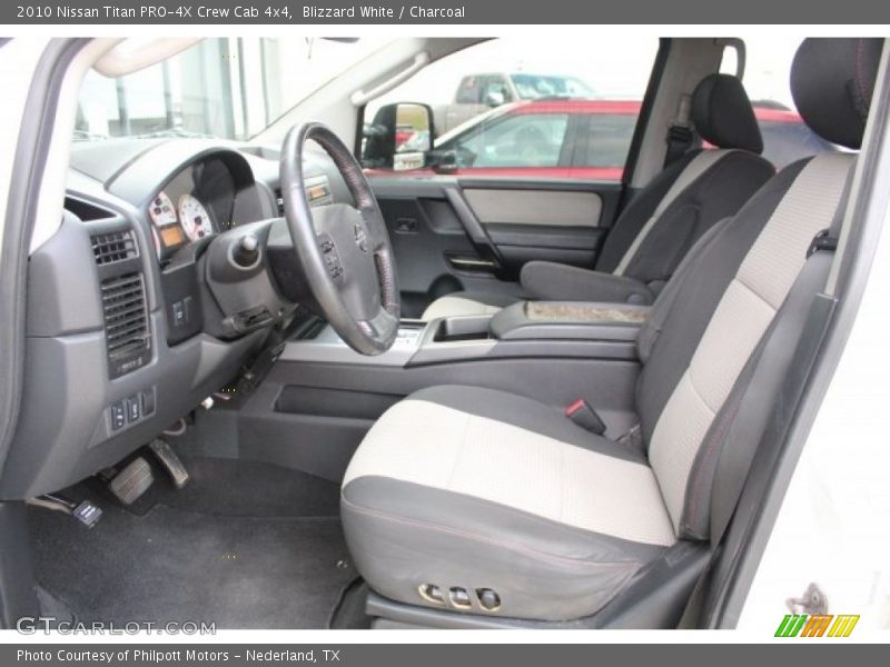 Blizzard White / Charcoal 2010 Nissan Titan PRO-4X Crew Cab 4x4