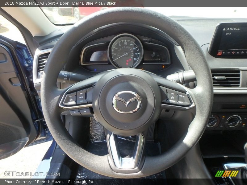 Eternal Blue Mica / Black 2018 Mazda MAZDA3 Sport 4 Door