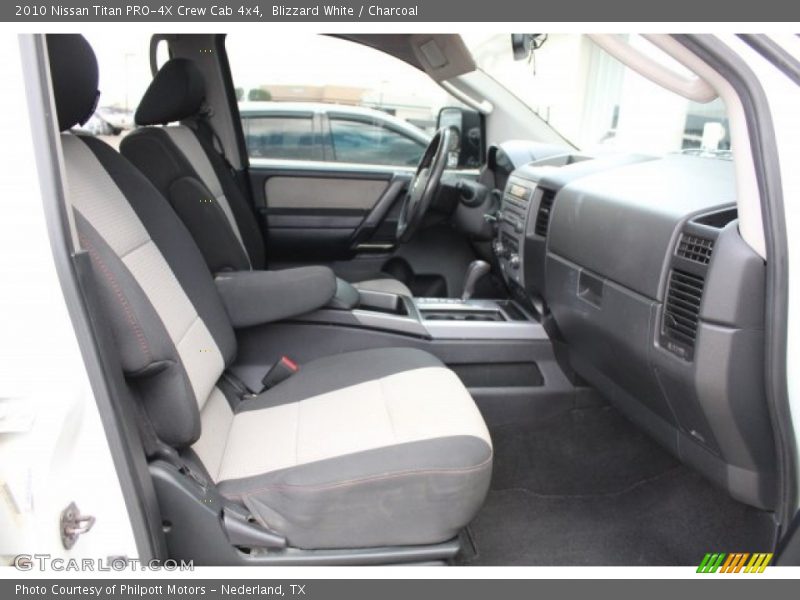 Blizzard White / Charcoal 2010 Nissan Titan PRO-4X Crew Cab 4x4