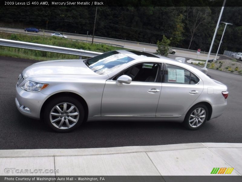 Mercury Silver Metallic / Black 2009 Lexus LS 460 AWD