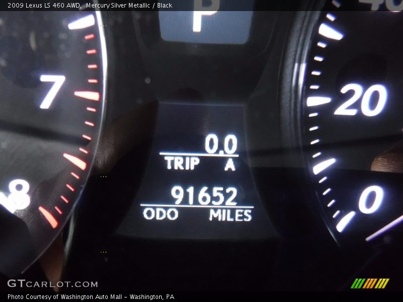 Mercury Silver Metallic / Black 2009 Lexus LS 460 AWD