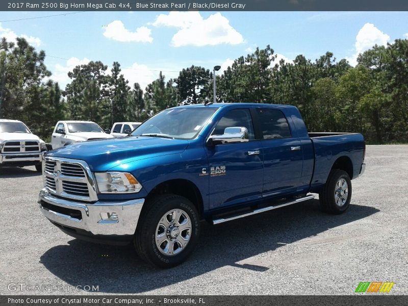 Blue Streak Pearl / Black/Diesel Gray 2017 Ram 2500 Big Horn Mega Cab 4x4