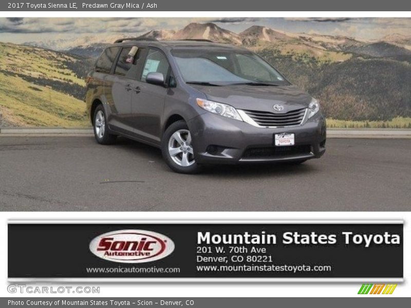 Predawn Gray Mica / Ash 2017 Toyota Sienna LE