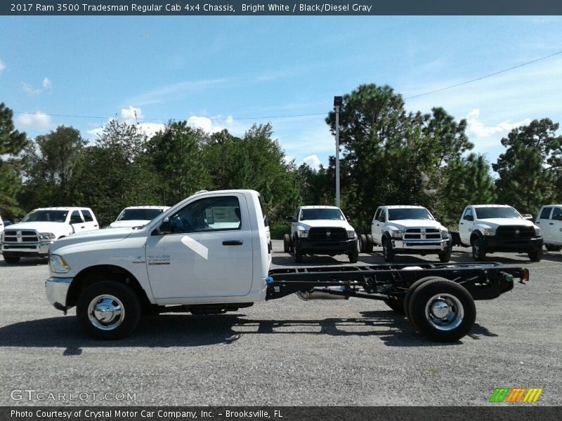 Bright White / Black/Diesel Gray 2017 Ram 3500 Tradesman Regular Cab 4x4 Chassis