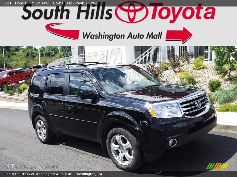 Crystal Black Pearl / Gray 2015 Honda Pilot EX 4WD