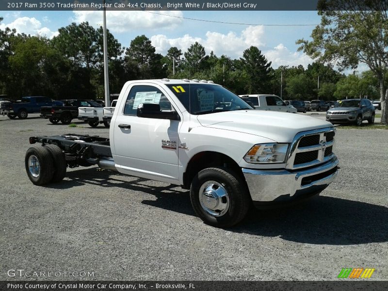 Bright White / Black/Diesel Gray 2017 Ram 3500 Tradesman Regular Cab 4x4 Chassis