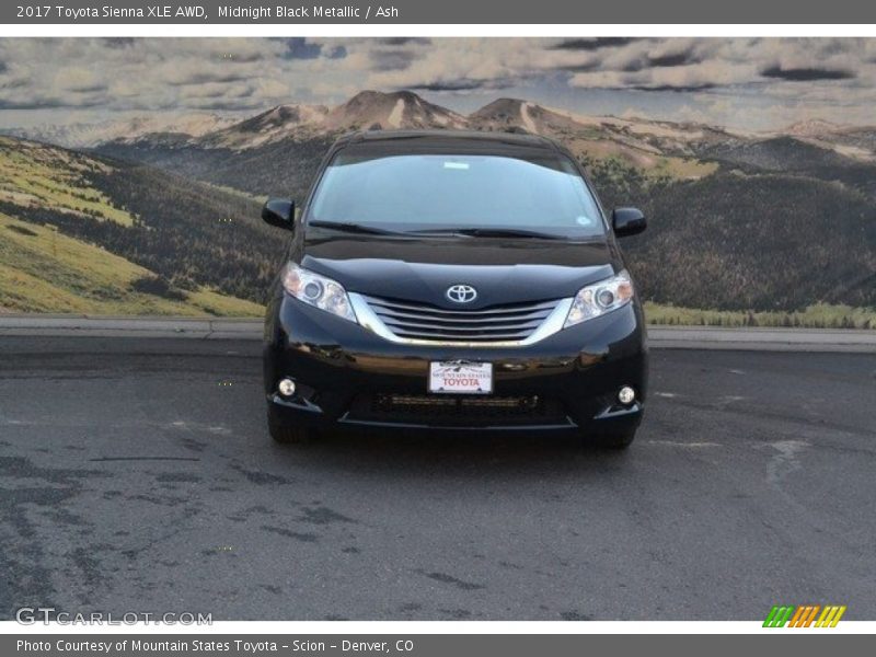 Midnight Black Metallic / Ash 2017 Toyota Sienna XLE AWD