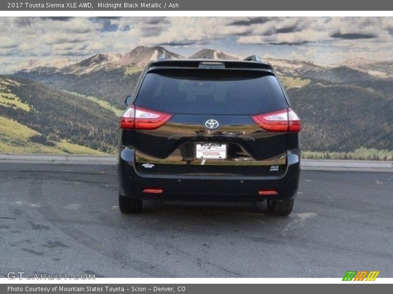 Midnight Black Metallic / Ash 2017 Toyota Sienna XLE AWD