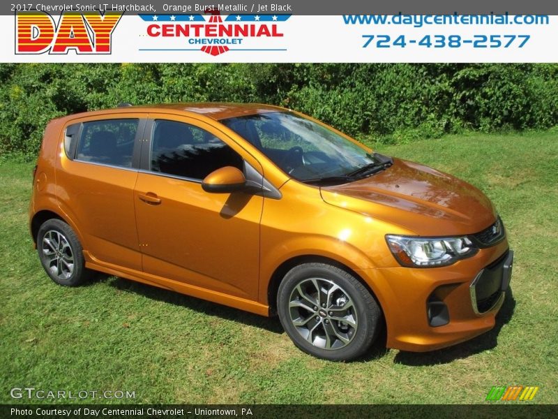 Orange Burst Metallic / Jet Black 2017 Chevrolet Sonic LT Hatchback