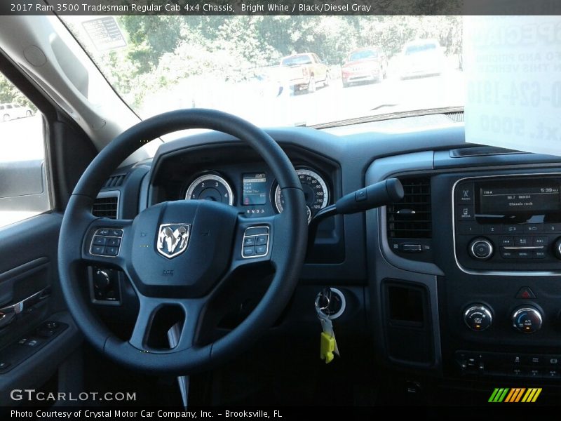 Bright White / Black/Diesel Gray 2017 Ram 3500 Tradesman Regular Cab 4x4 Chassis