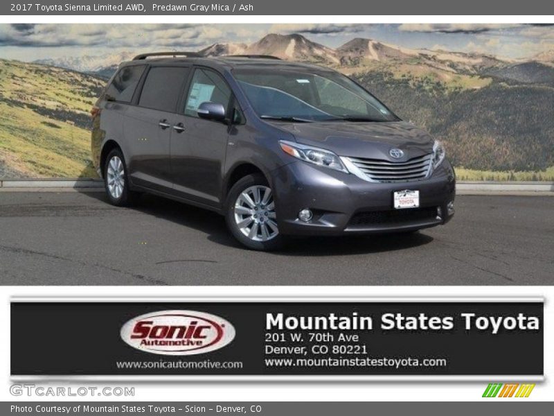 Predawn Gray Mica / Ash 2017 Toyota Sienna Limited AWD